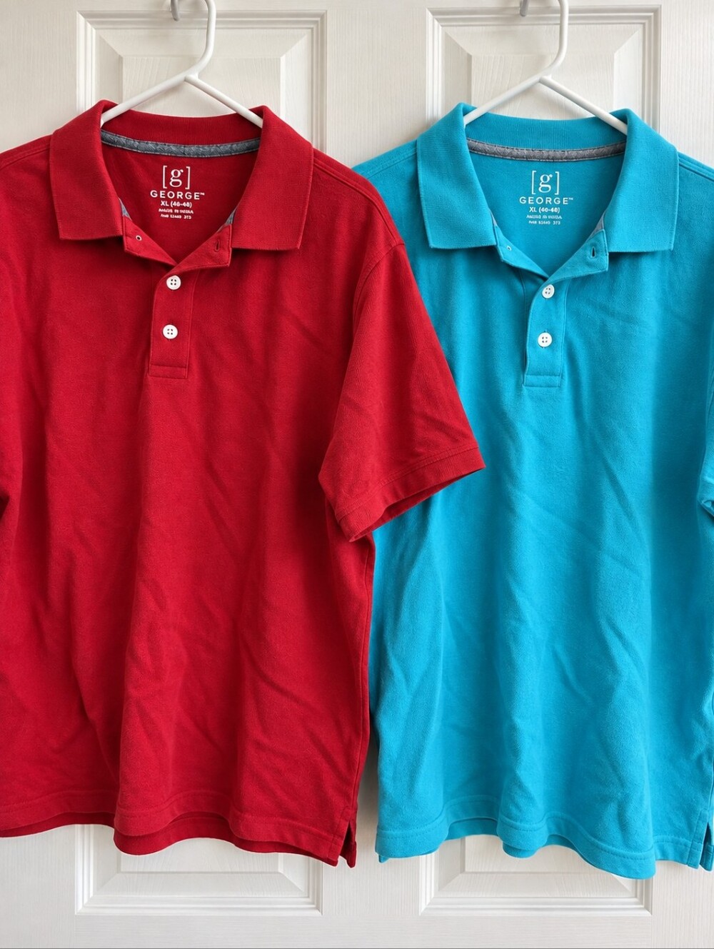 George Short-Sleeve Twin Polo Set - Red & Turquoise